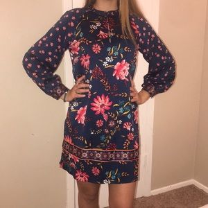 Blue floral dress